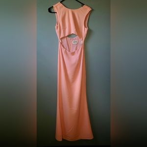 Floor Length Coral Formal Dress